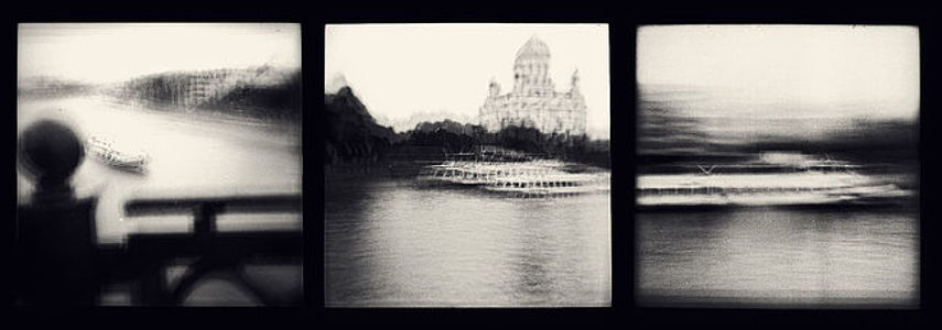 Москва, 2011 г.  Камера Diana F+, пленка Kodak Tri-X, мультиэкспозиция