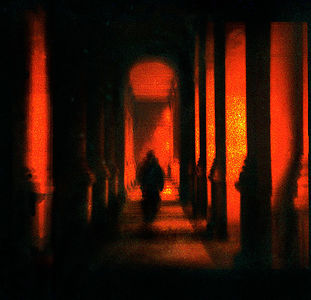 Карловы Вары, 2016 г.  Камера Diana F+, пленка Lomography Redscale, мультиэкспозиция