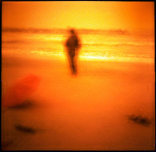 Rimini, 2013. Diana F+ camera,  Lomography Redscale film, multi-exposure