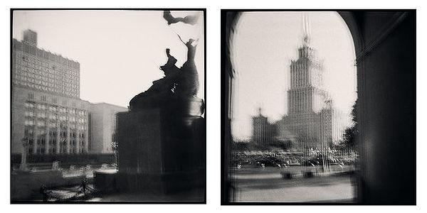 Москва, 2019 г.  Камера Diana F+, пленка Kodak Tri-X,  мультиэкспозиция, тонирование  при постобработке